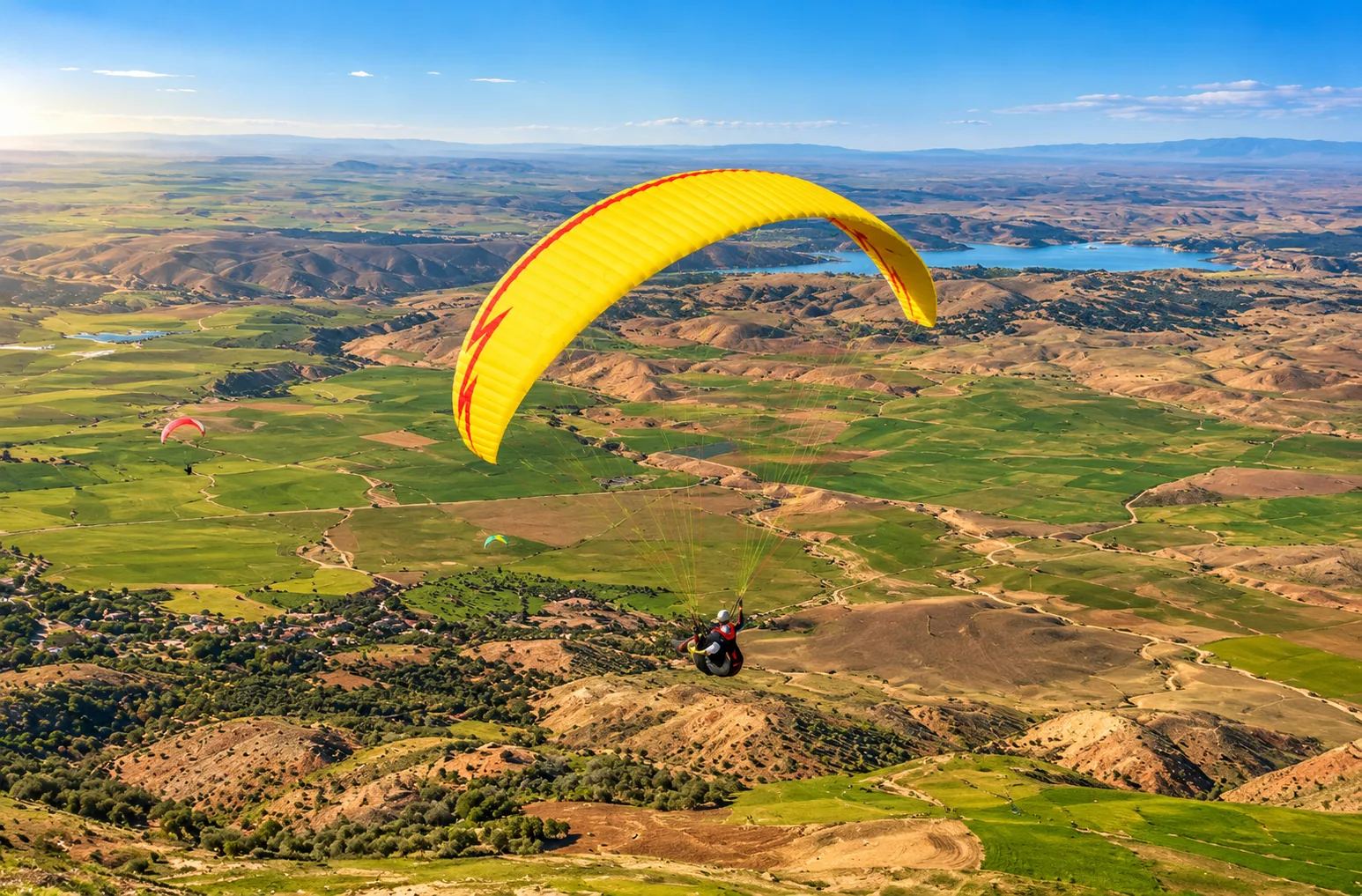 Paragliding in Marrakech: Panoramic Flight over the Atlas Mountains